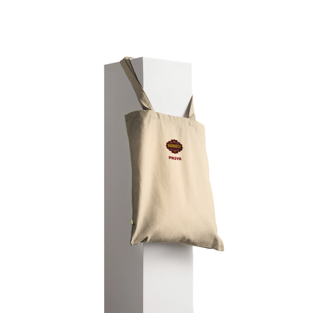 Personalized Namasta Tote Bag – Mother's Day Special with Embroidered Design