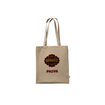 Personalized Namasta Tote Bag – Mother's Day Special with Embroidered Design